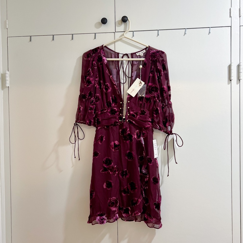 For Love and Lemons Sophie Velvet Mini Dress